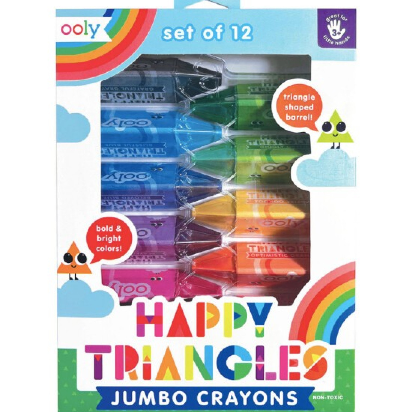 Ooly Happy Triangles 12’li Jumbo Mum Boya - 133-107 - 810104680394