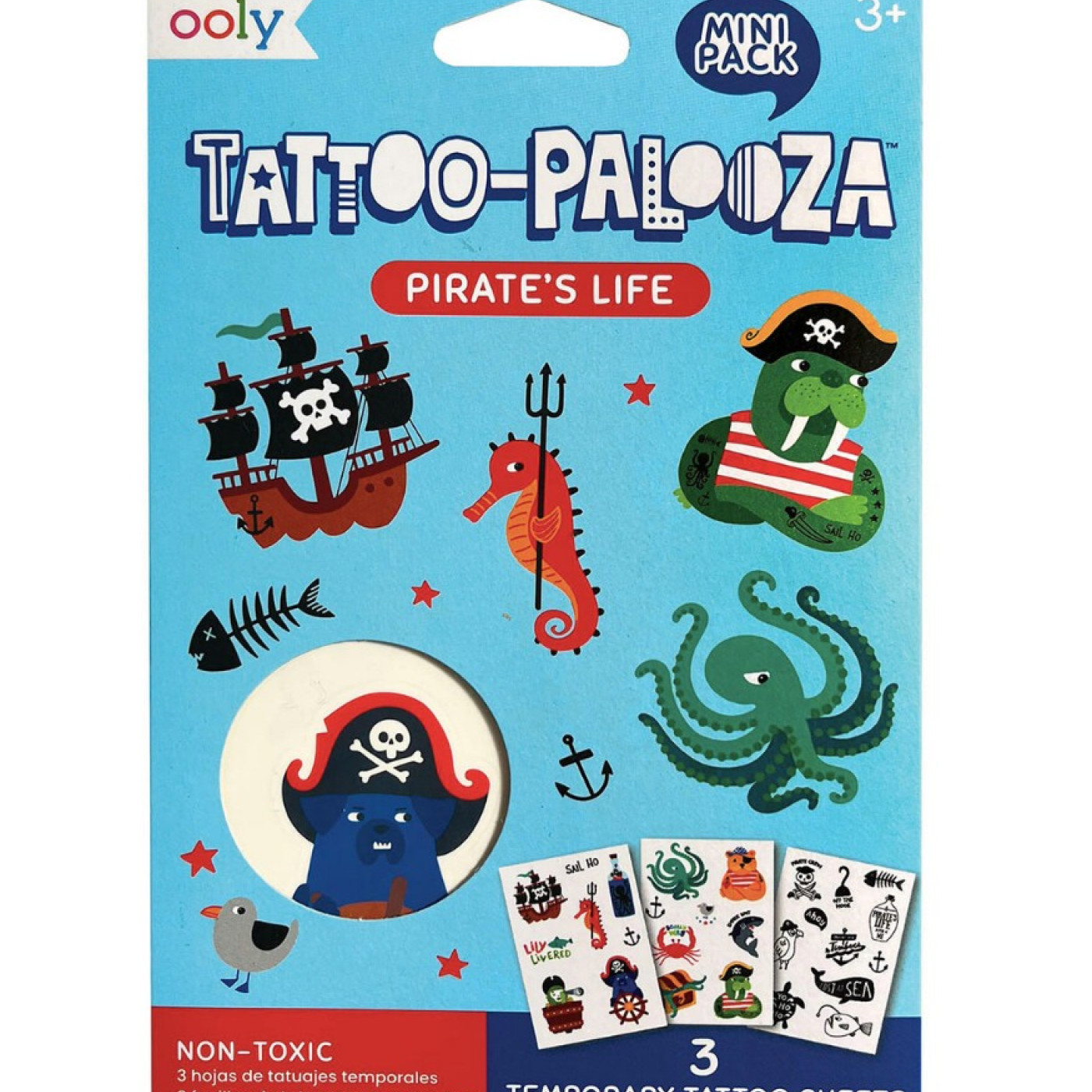 Ooly Mini Tattoo Palooza Geçiçi Dövme Seti - Pirate’s Life - 176-019 - 810104680707