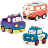 B.Toys 3lü Mini Çek-Bırak Araba Seti - Polis/Retro Van/Jeep - BX1695Z - 062243353299