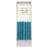 Meri Meri - Blue Glitter Dipped Candles - Mavi Simli Mumlar - ST00123 -