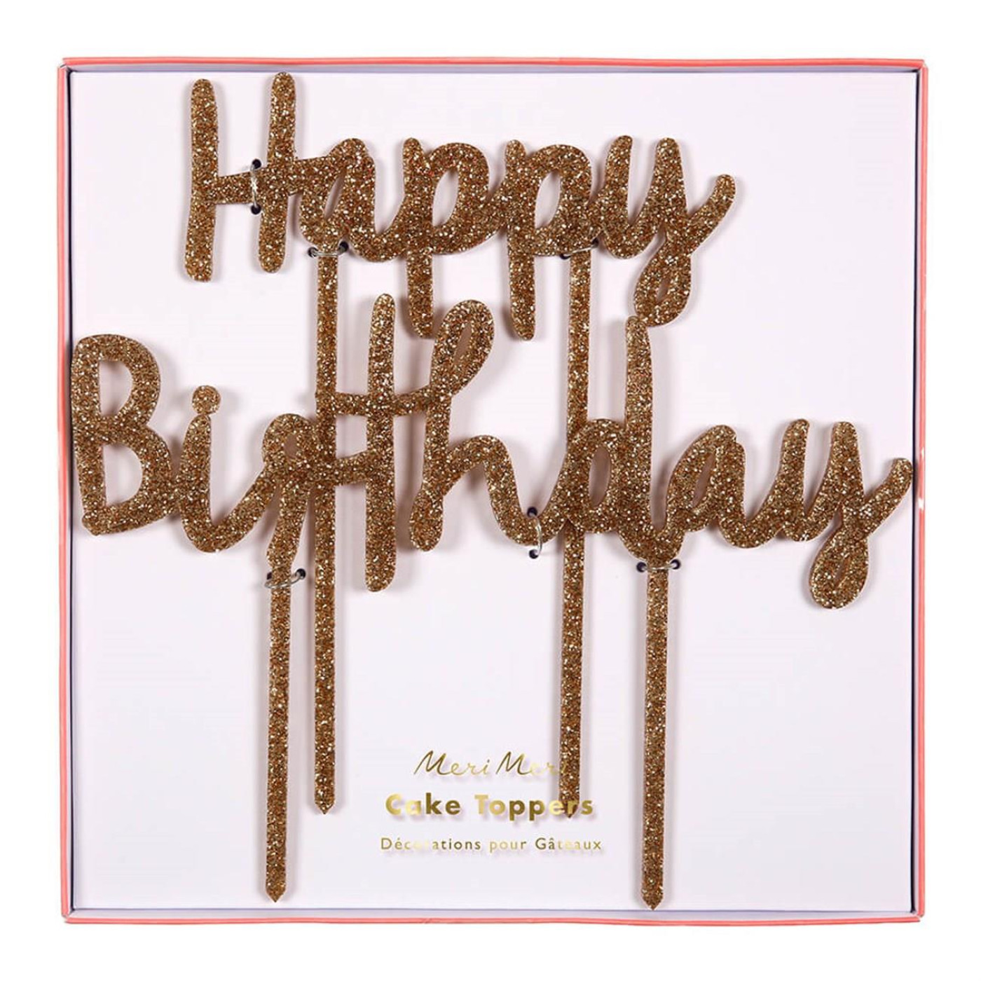 Meri Meri - Happy Birthday Acrylic Toppers - Happy Birthday Akrilik Pasta Süsü - ST00134 -