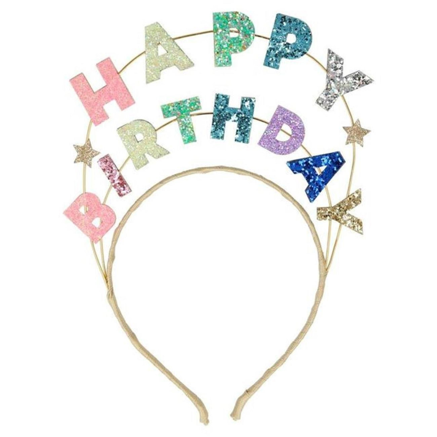 Meri Meri - Happy Birthday Glitter Headband - Simli Happy Birthday Taç - 215668 -