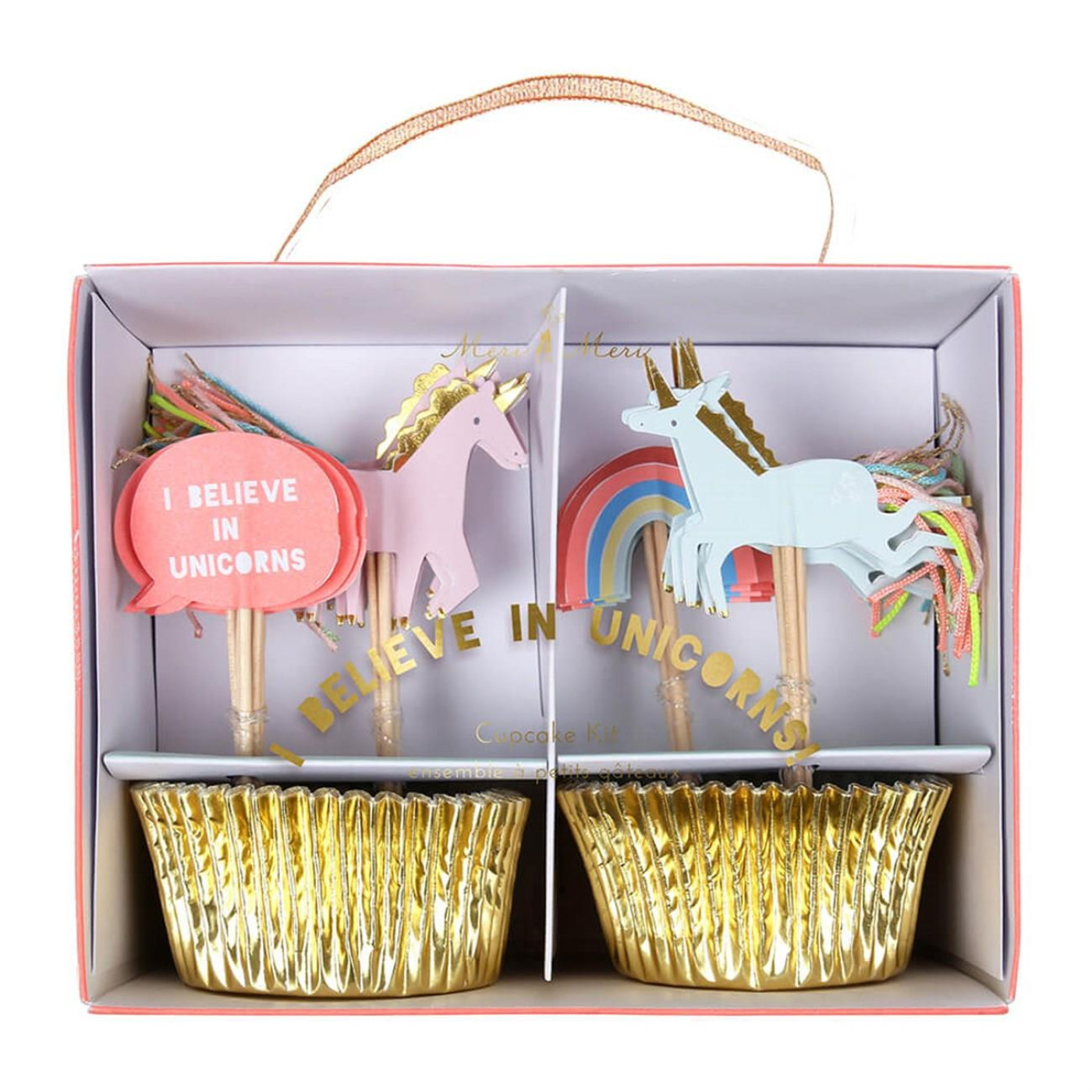 Meri Meri - I Believe In Unicorns Cupcake Kit - Unicorn Cupcake Kit - ST00140 -