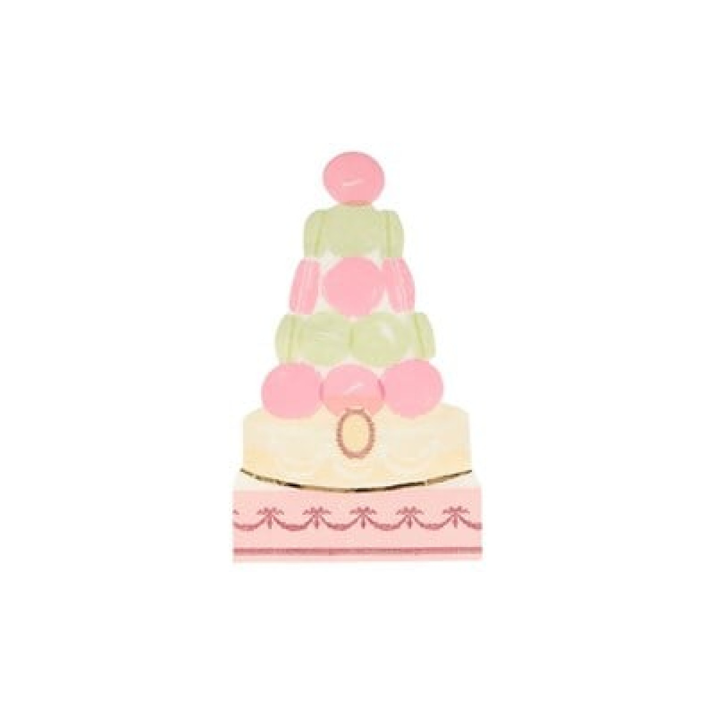 Meri Meri - Ladurée Paris Macaron Pyramid Napkins - Ladurée Paris Makaron Piramit Peçeteler - 16lı - 223434 -