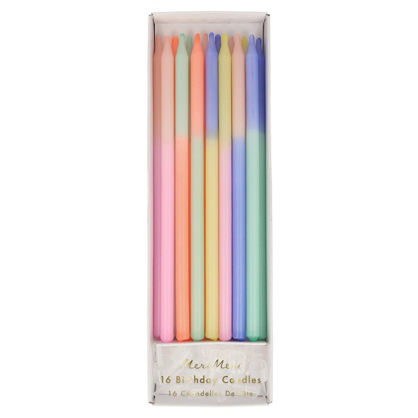 Meri Meri - Multi Colour Block Candles - Çok Renkli Blok Mumlar - ST00147 -