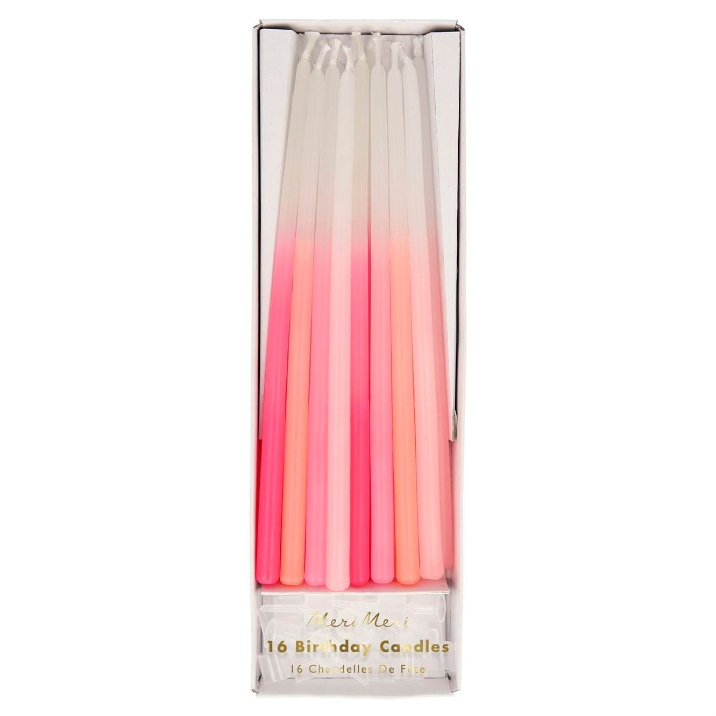 Meri Meri - Pink Dipped Tapered Candles - Pembe Mumlar - ST00154 -