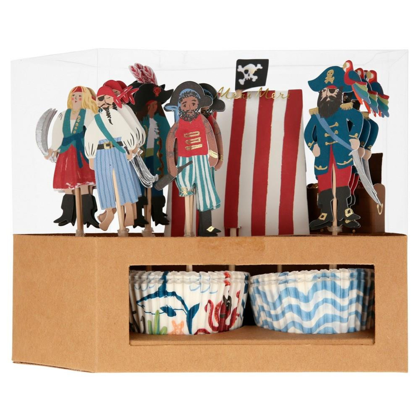 Meri Meri - Pirate Ship Cupcake Kit - Korsan Gemisi Cupcake Seti - 24lü - 222066 -