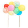 Meri Meri - Rainbow Balloon Cake Topper Kit - Renkli Balonlar Pasta Süsü - ST00161 -