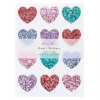 Meri Meri - Rainbow Glitter Heart Stickers - Parıltılı Kalp Çıkartmalar - ST00164 -