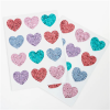 Meri Meri - Rainbow Glitter Heart Stickers - Parıltılı Kalp Çıkartmalar - ST00164 -