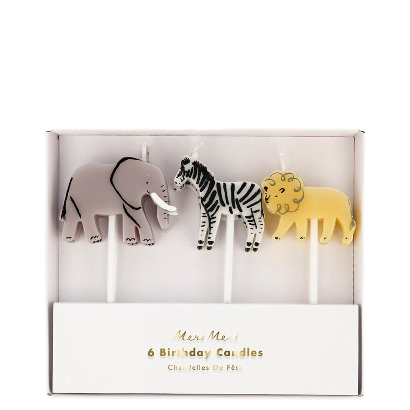 Meri Meri - Safari Candles - Safari Mum - 6lı - ST00166 -