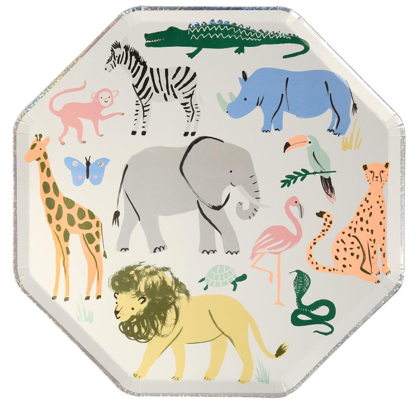 Meri Meri - Safari Plates - Safari Tabak - 8li - ST00169 -