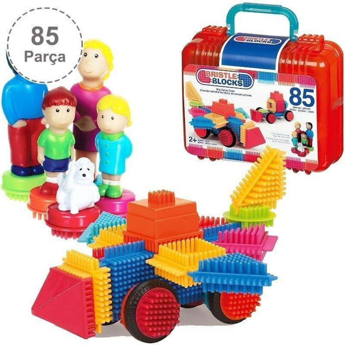 Bristle Blocks Yapı Oyuncakları - Aile - 85 Parça - BT3071Z -