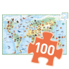 Djeco Klasik Puzzle 100 Parça - Worlds Animals - 3070900074200 - 3070900074200