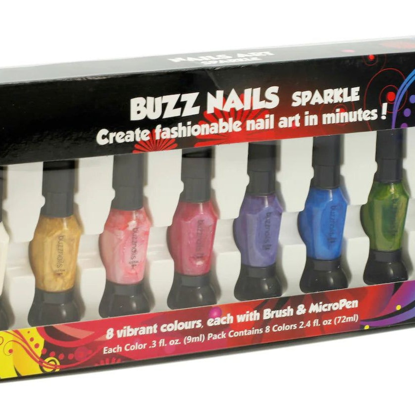 Buzz Art - Çocuklara Özel Tırnak Boyama Tasarım Seti Sparkle - 5060376771077 - 5060376771077