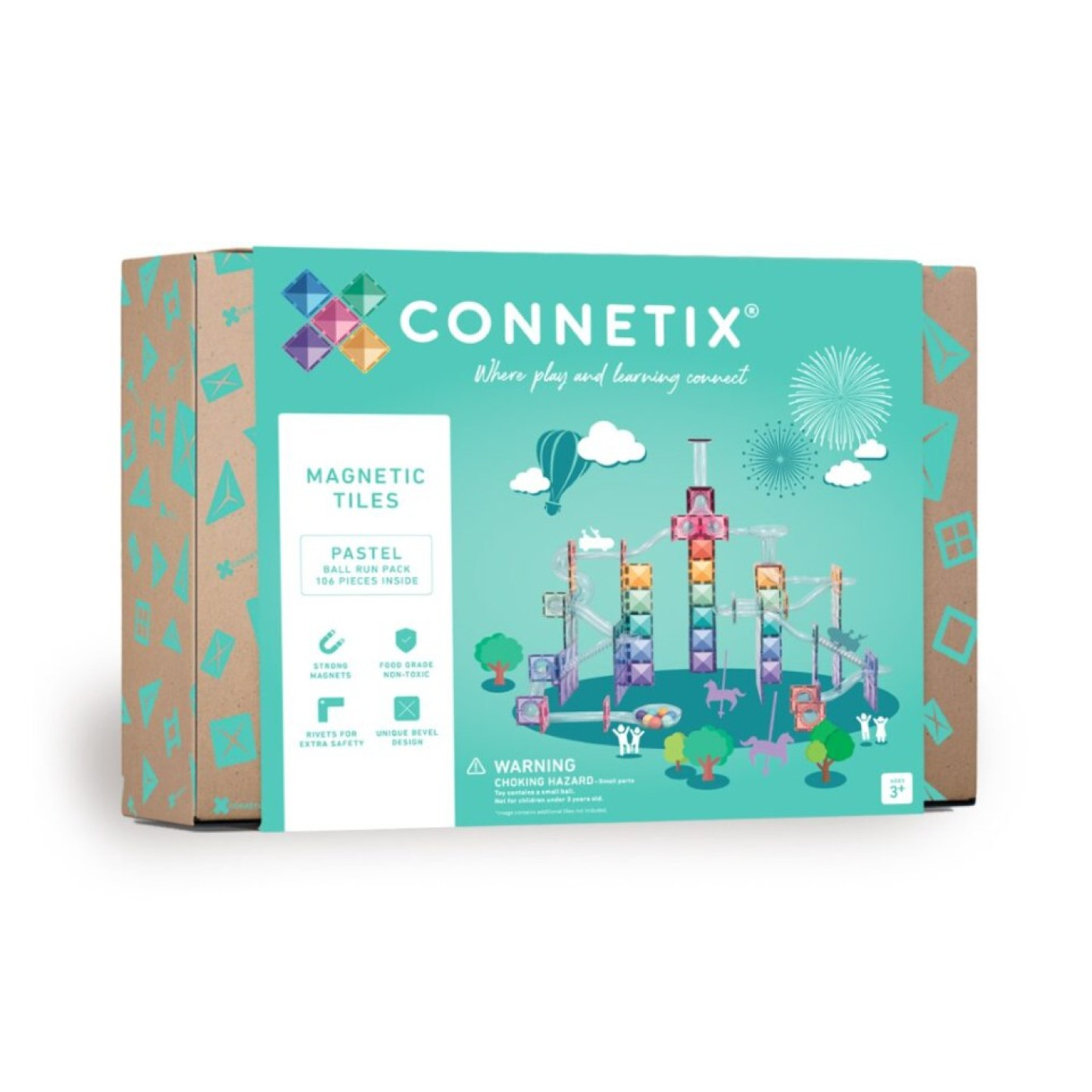 Connetix Pastel Ball Run Set - 106 Parça - CON-EU-P106BR -