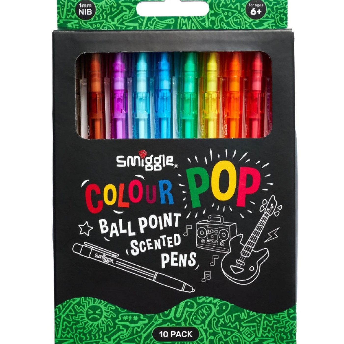 Smiggle - Renkli Pop Tükenmez Kokulu Kalemler X10 - ST00730 -