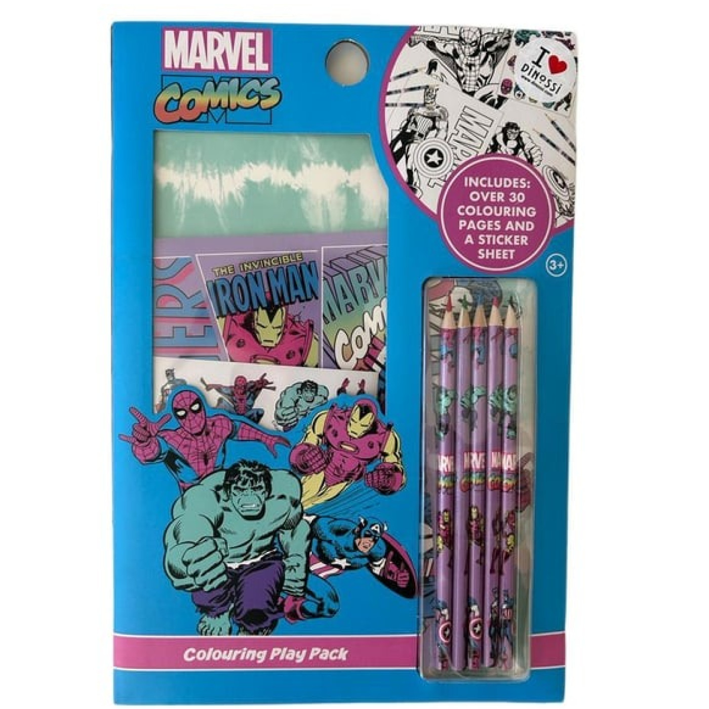 Dinossi - Marvel Boyama Kalemleri ve Boyama Defter Seti - 5397302290327 - 5397302290327