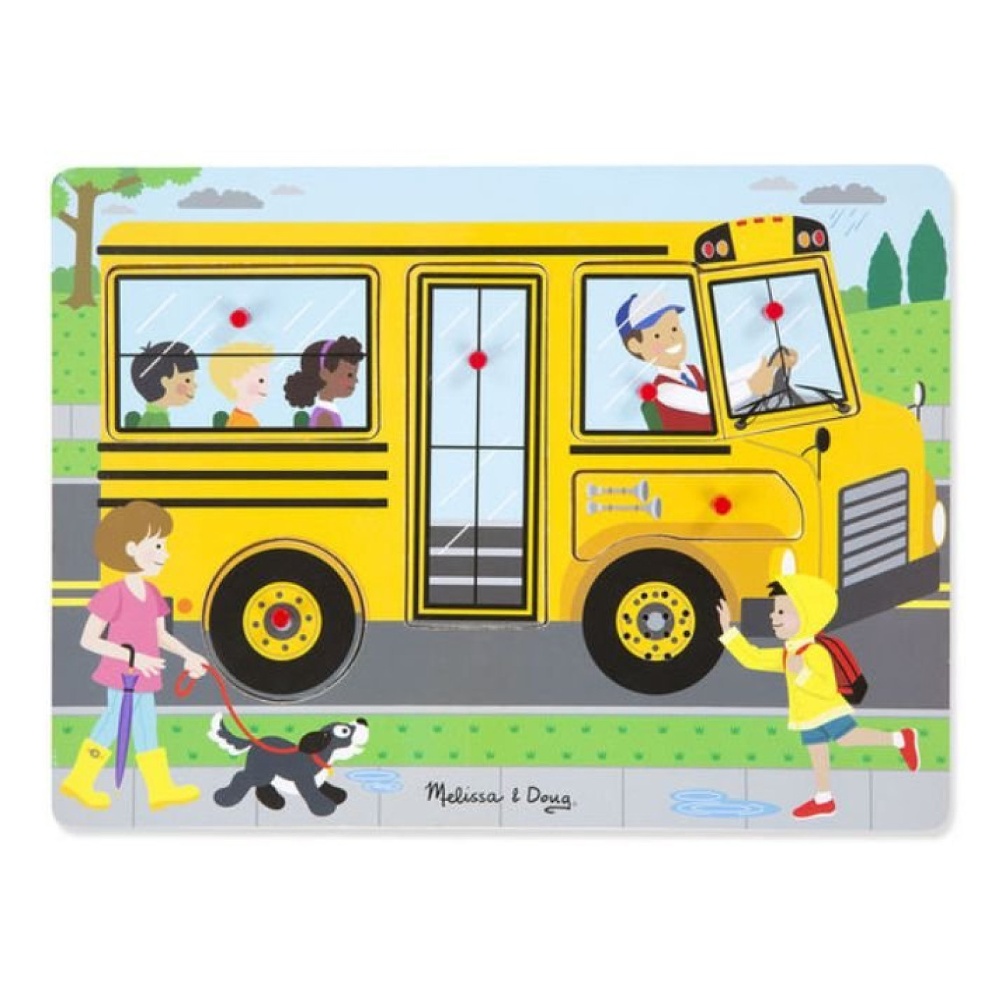 Ahşap Sesli Yapboz-The Wheels on the Bus - ST00659 -