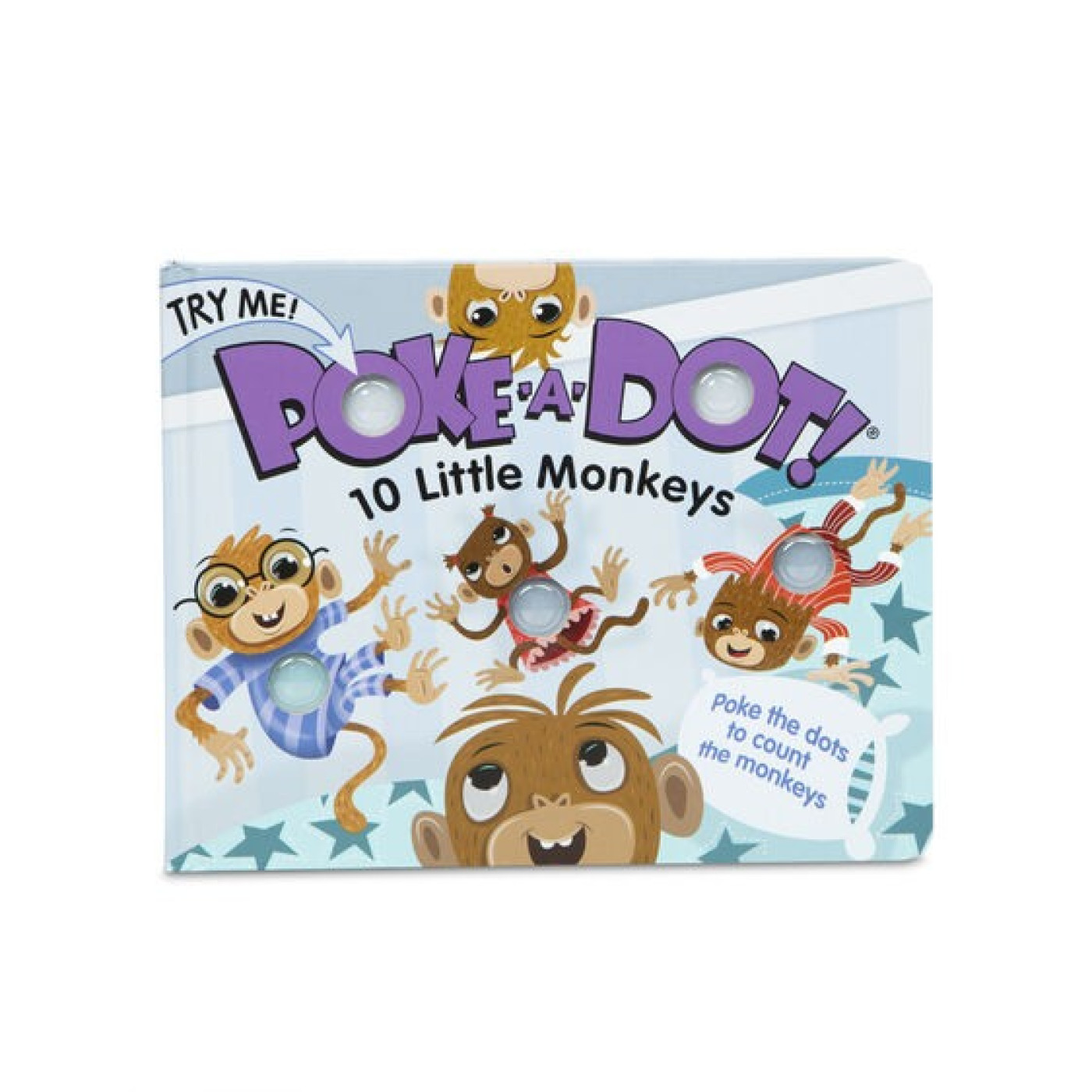 Poke-A-Dot - İnteraktif Kitap - 10 Little Monkeys - MD041345 -