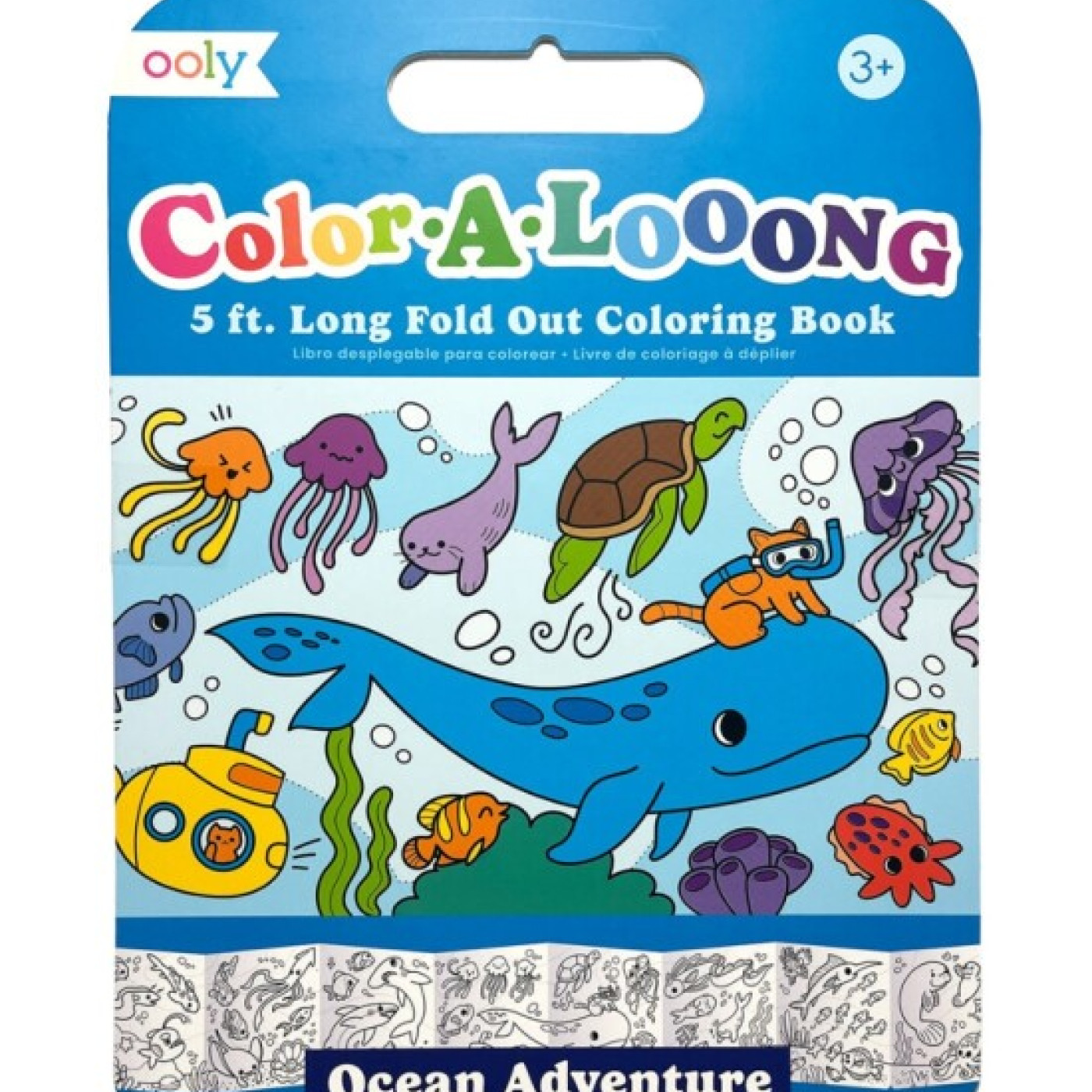 Ooly Color-A-Looong: Fold Out Boyama Kitabı - Ocean Adventure - 118-308 -