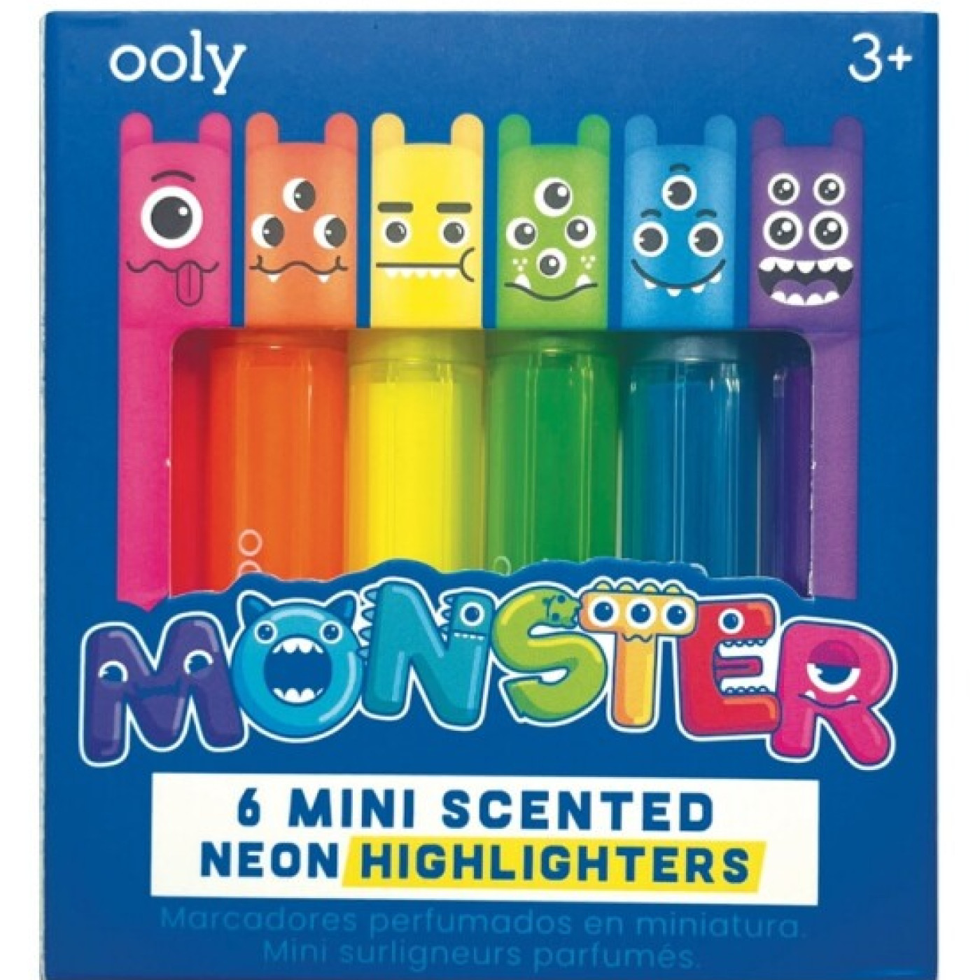 Ooly Mini Monster Kokulu Neon 6lı Highlighter - ST00636 -