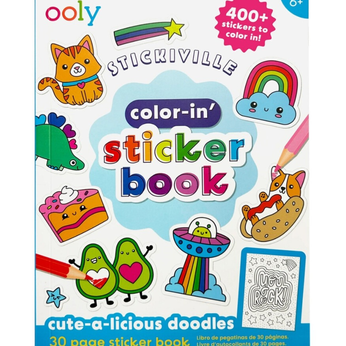 Ooly Stickville Color-in Sticker Kitabı - ST00608 -