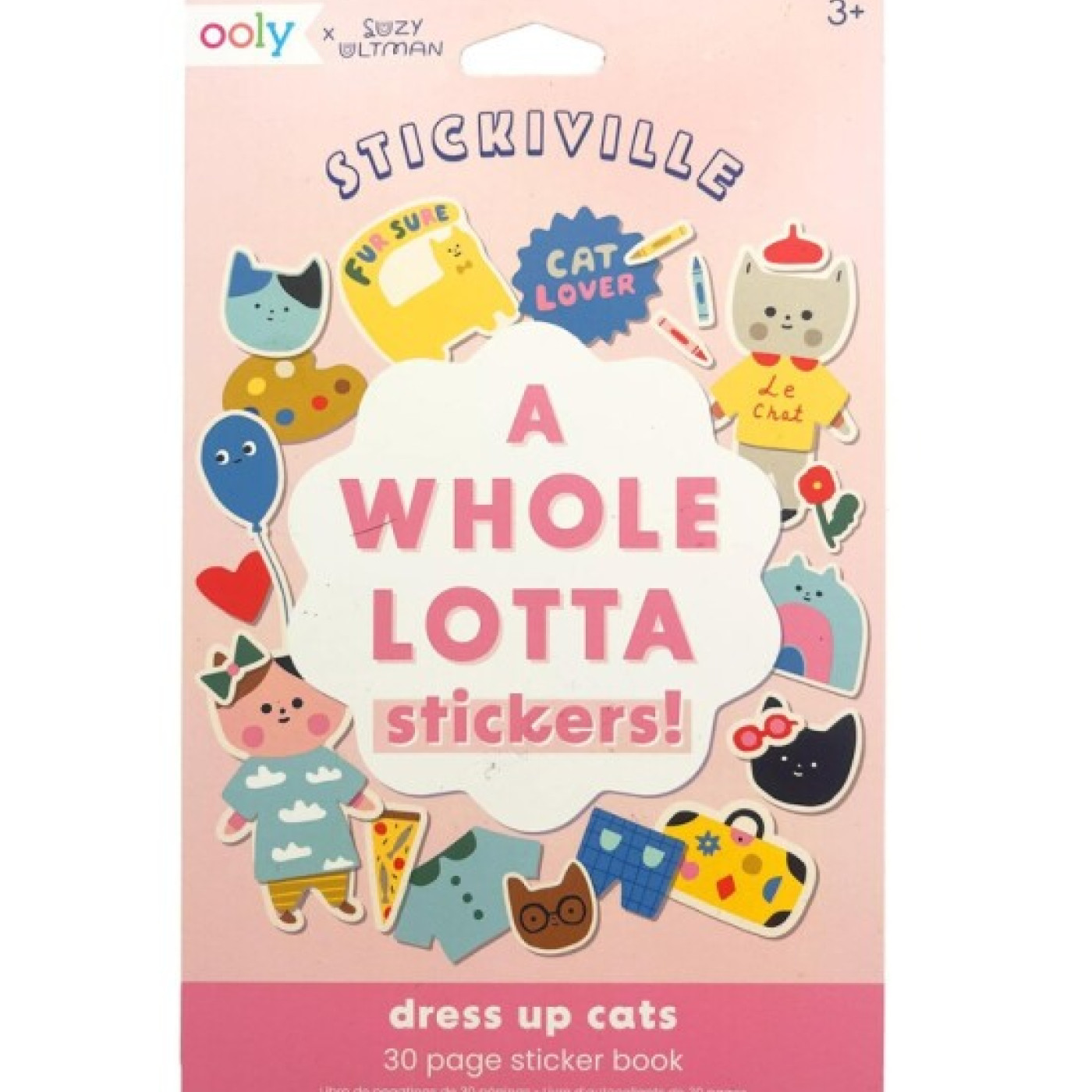 Ooly Stickiville Çıkartma Kitabı - A Whole Lotta Stickers! Dress Up Cats - 120-215 -