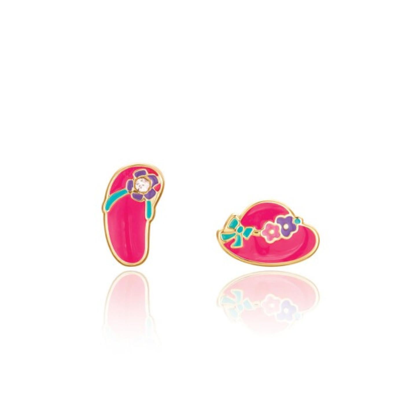 The Perfect Pair Cutie Enamel Studs- Beachwear - J7027 - 8690000000654