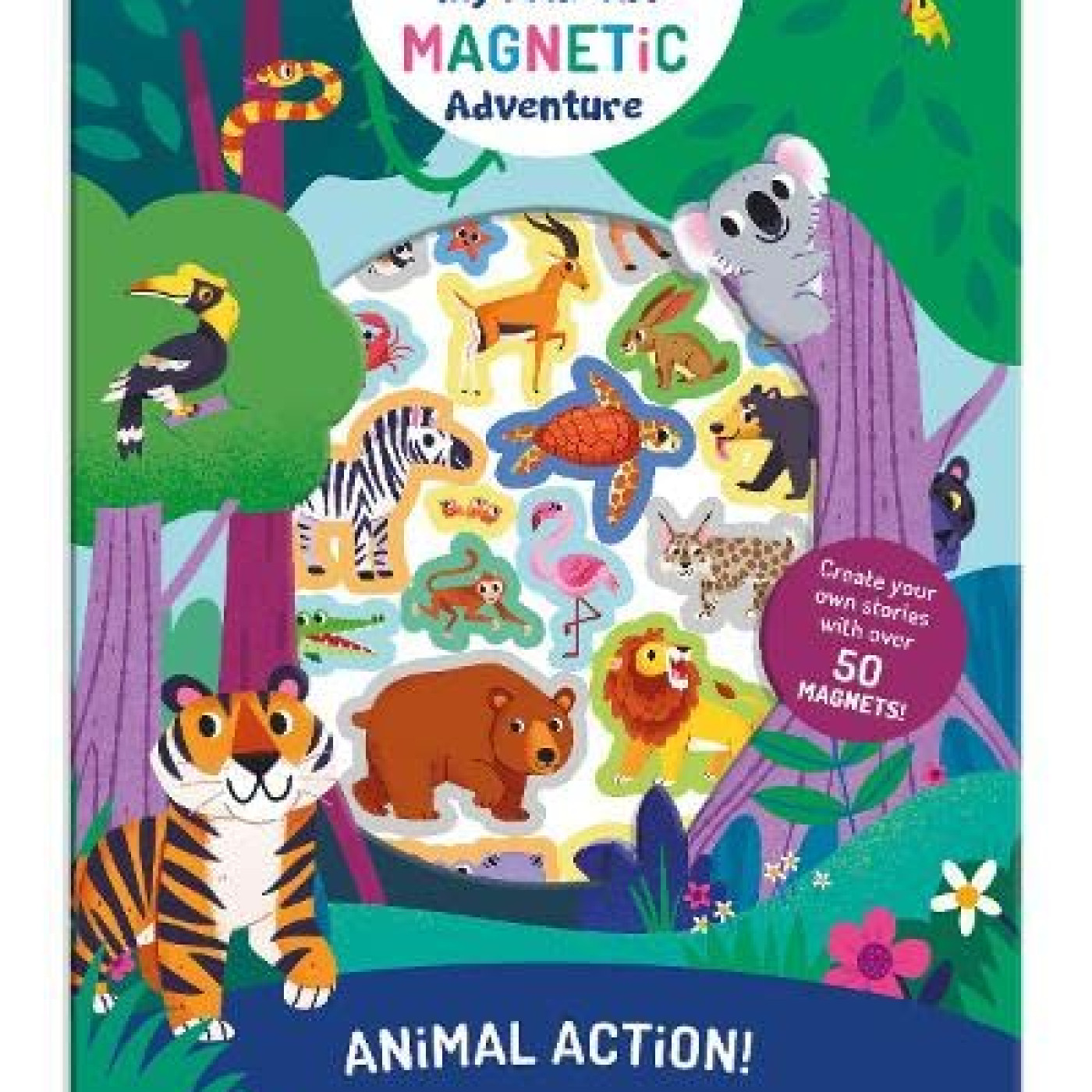 My Fold-Out Magnetic Adventure: Animal Action - KTP00292 - 9791039517119