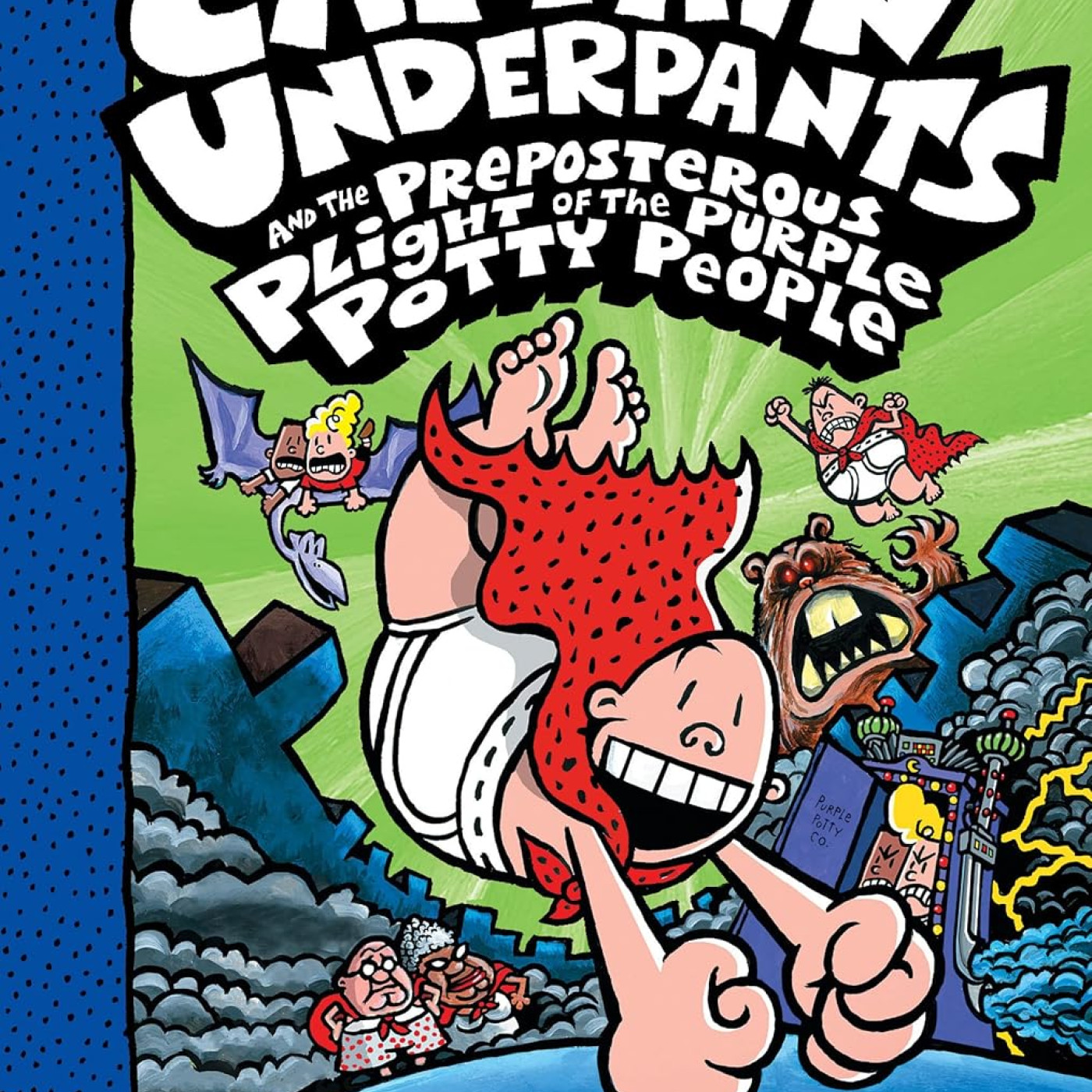 Captain Underpants Color Edition: Captain Underpants and the Preposterous Plight of the Purple Potty People #8 - 9781338864380 - 9781338864380