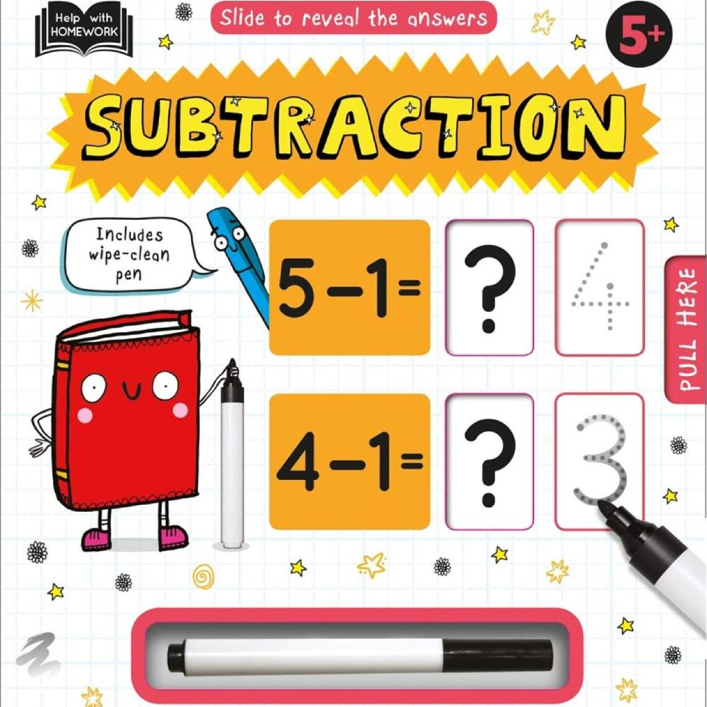 Help with Homework: Slide to Reveal the Answers: Subtraction (5+) - KTP00146 - 9781838527075