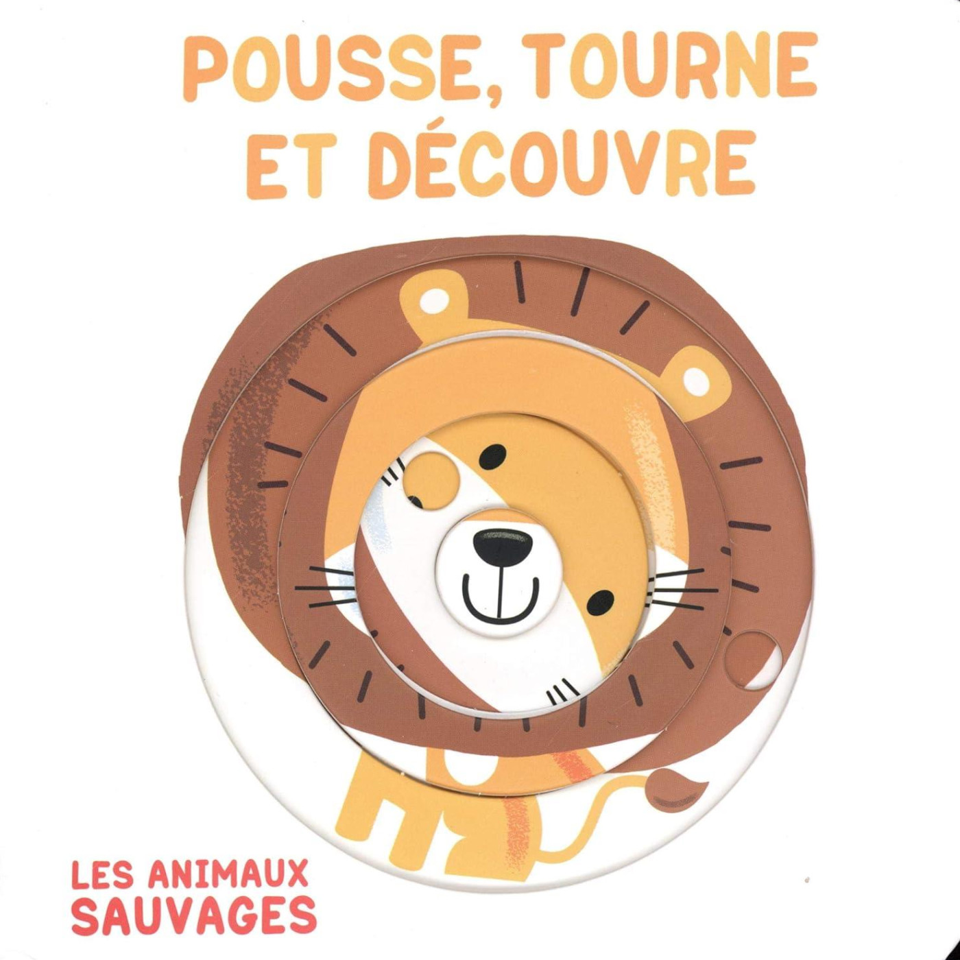 Pousse, tourne et découvre - Les animaux sauvages - KTP00395 - 9789463605076