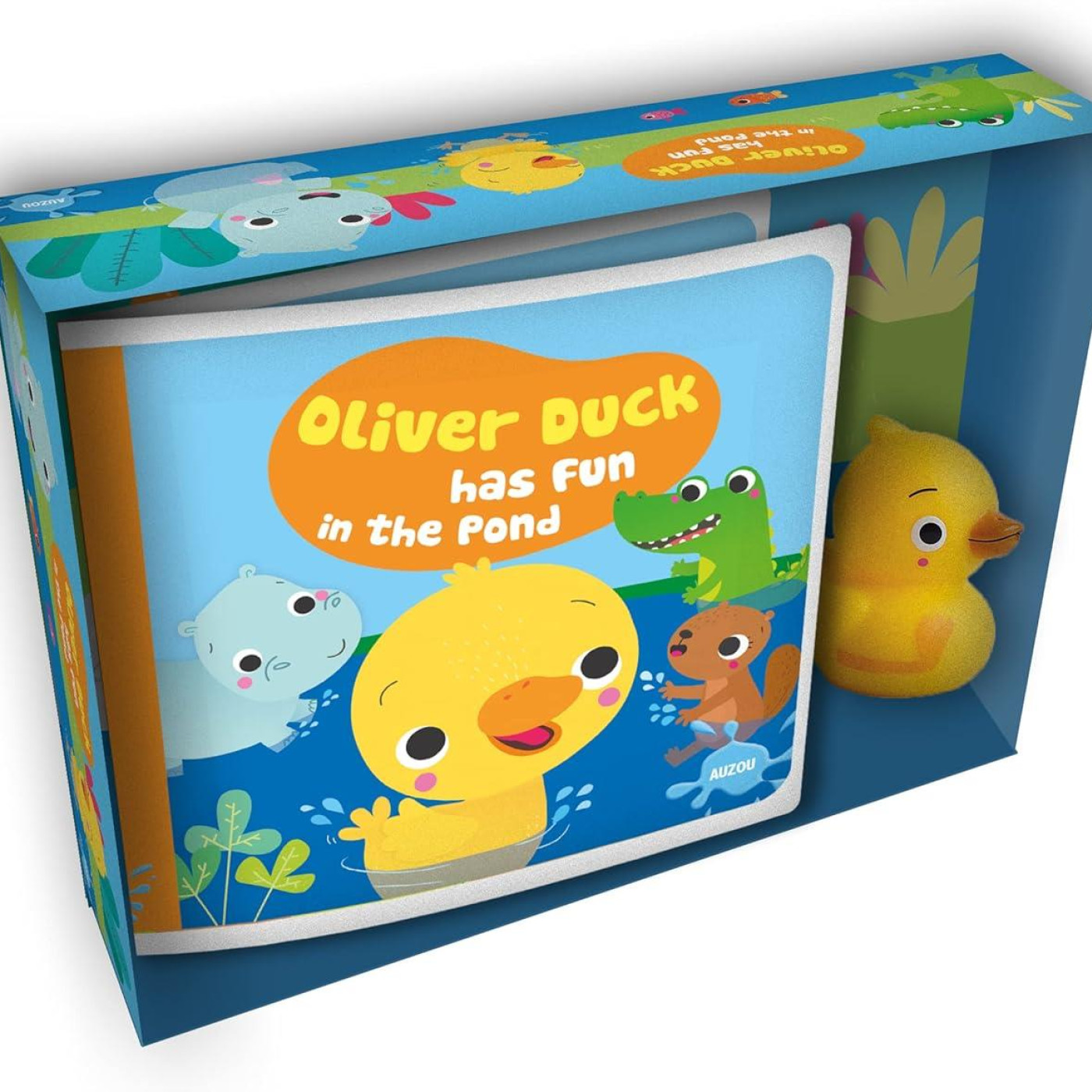 My First Bath Book & Toy: Oliver Duck Has Fun in the Pond - KTP00129 - 9782733855096