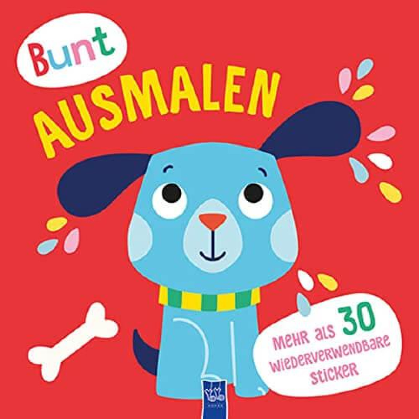 Bunt ausmalen (Cover rot / Hund) - KTP00348 - 9789464225686