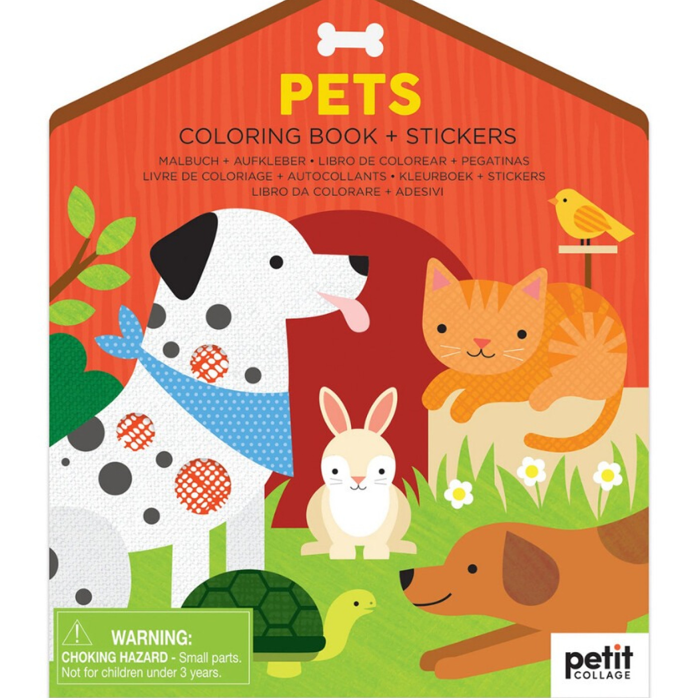 Petit Collage Çıkartmalı Boyama Kitabı - Pets - ST00244 -