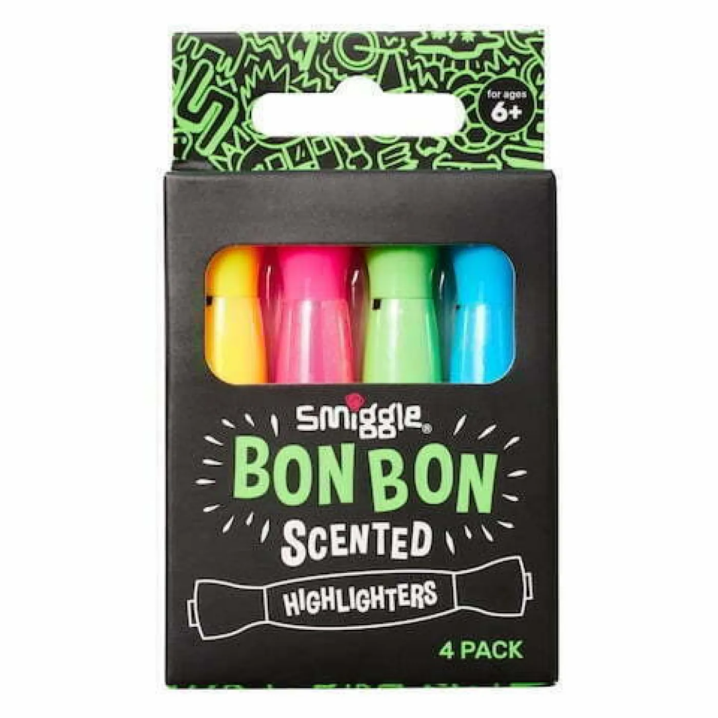 Smiggle – Bon Bon Şeker Kokulu Fosforlu Kalem Paketi X4 - ST00293 -