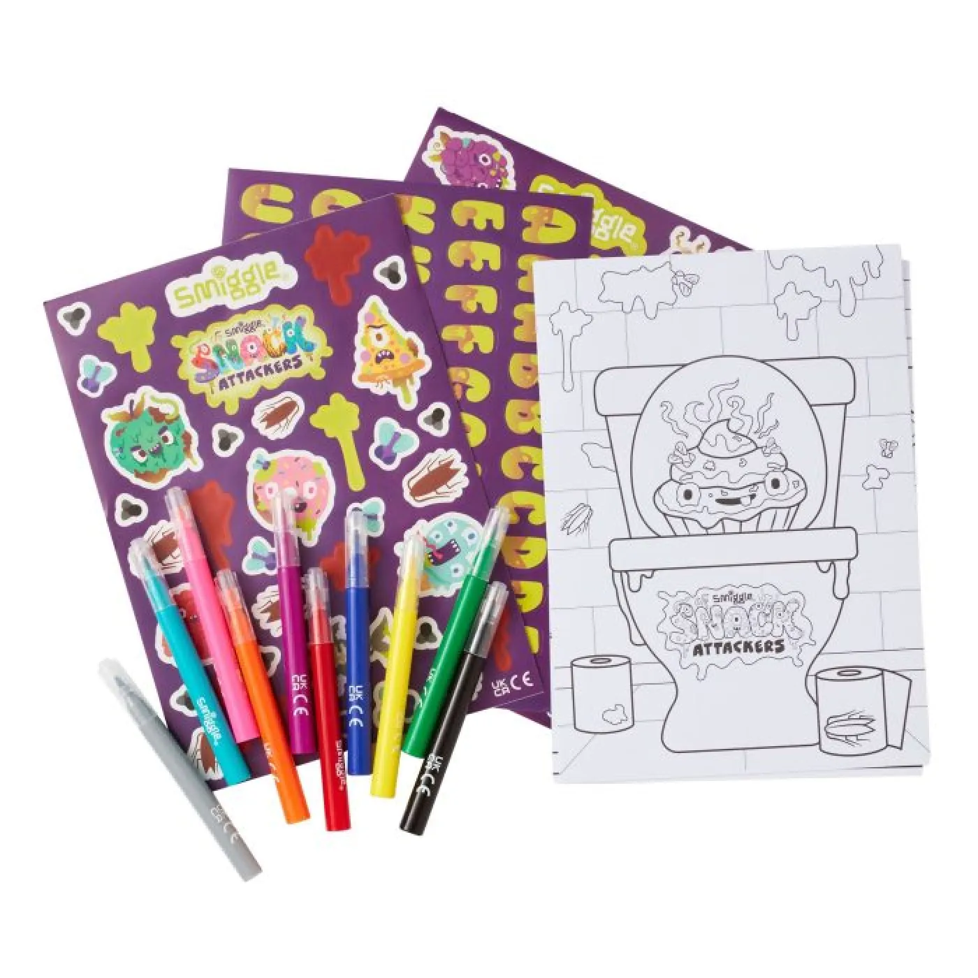 Smiggle - Snack Attackers Mini Boyama Seti - ST00321 -