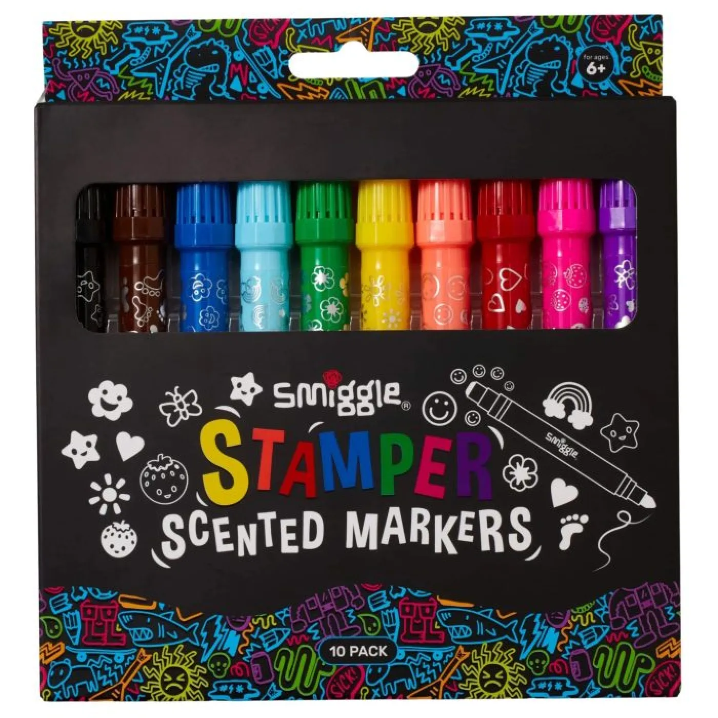 Smiggle - Stamper Kokulu Highlighter İşaretleyici Kalem Seti X10 - ST00356 -