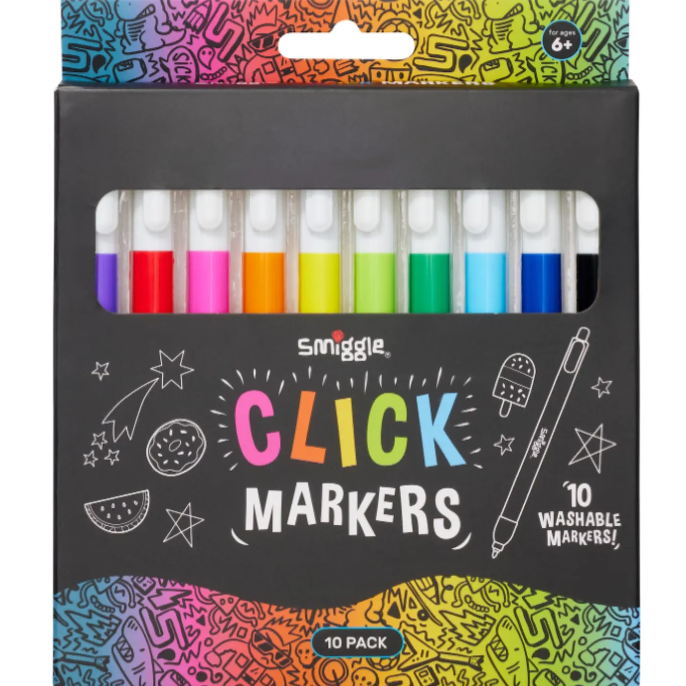 Smiggle - Click Forsforlu Markers Kalem Seti X10 - ST00440 - 9332934374287